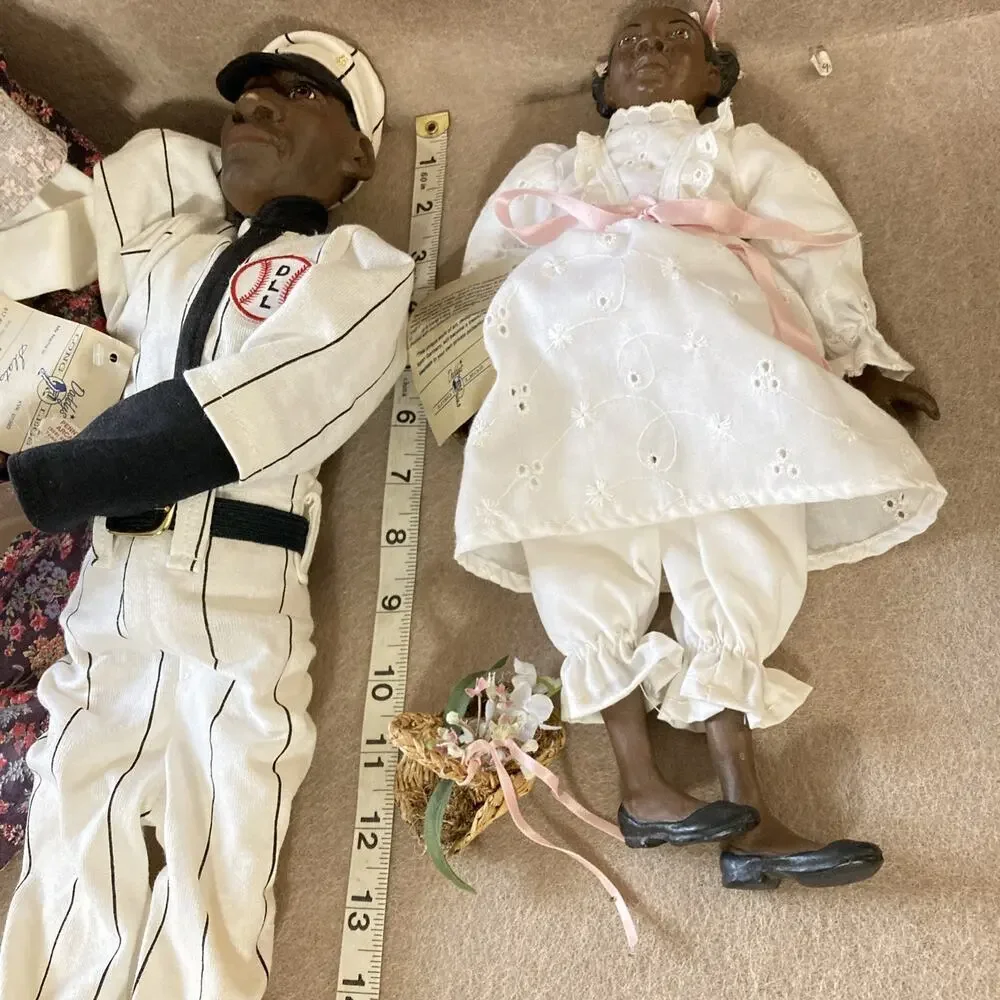 Vtg Daddy’s‎ Long Legs Dolls SET of 4 Family Lot Slats Nettie Katy Micah lot